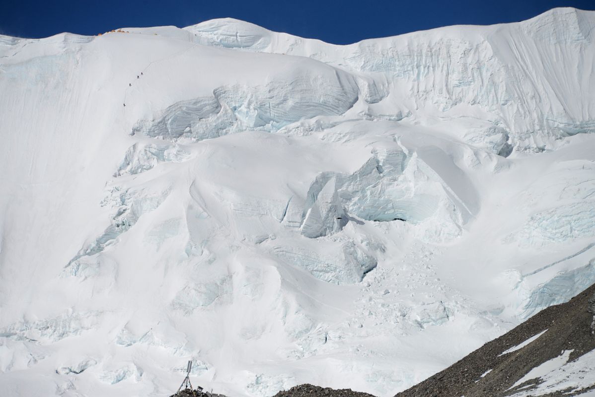 54 Climbers On The Way To The North Col From The Trail Near Mount Everest North Face Advanced Base Camp In Tibet